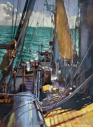 Large de Brest, à bord du Belem