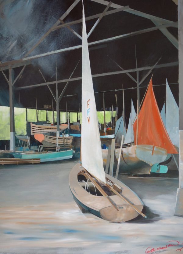 bateau voilier peinture marine chantier naval galerie d'art l'art des marines rouen Christophe grimonpon maritime