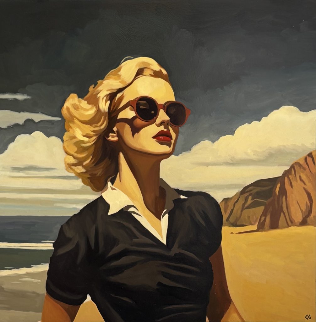 Peinture sur panneau de bois, oeuvre unique et originale de Chris Carolina