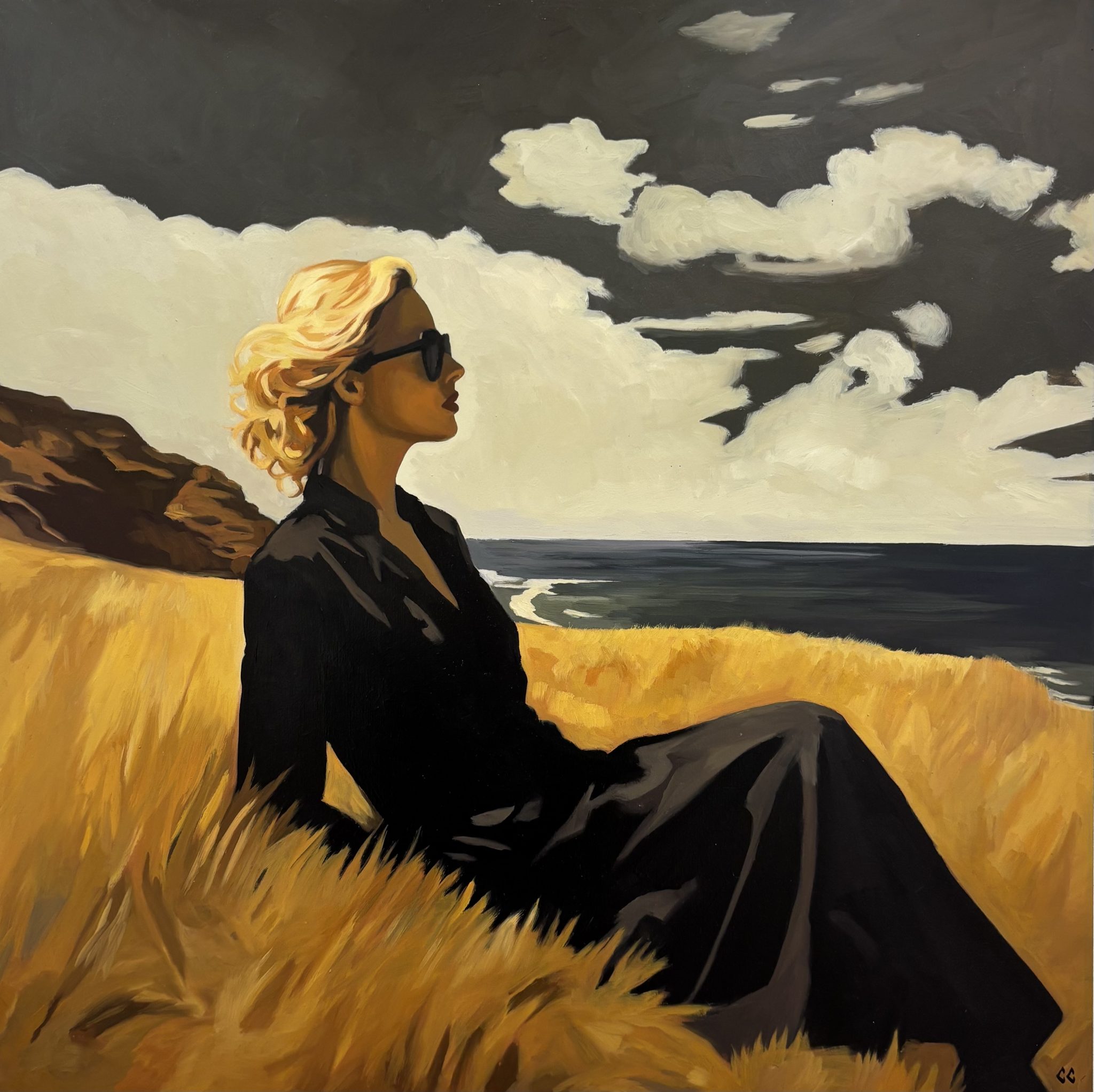Peinture sur panneau de bois, oeuvre unique et originale de Chris Carolina