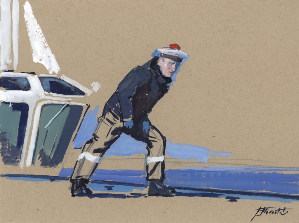 Gouache sur papier, oeuvre unique et originale de Jonathan Florent ⚓️