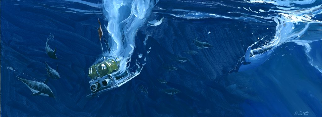 Gouache sur papier, oeuvre unique et originale de Jonathan Florent ⚓️