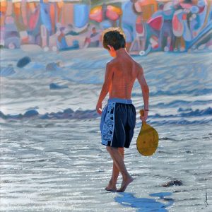 Joueur de Beach-Ball dans ses pensées