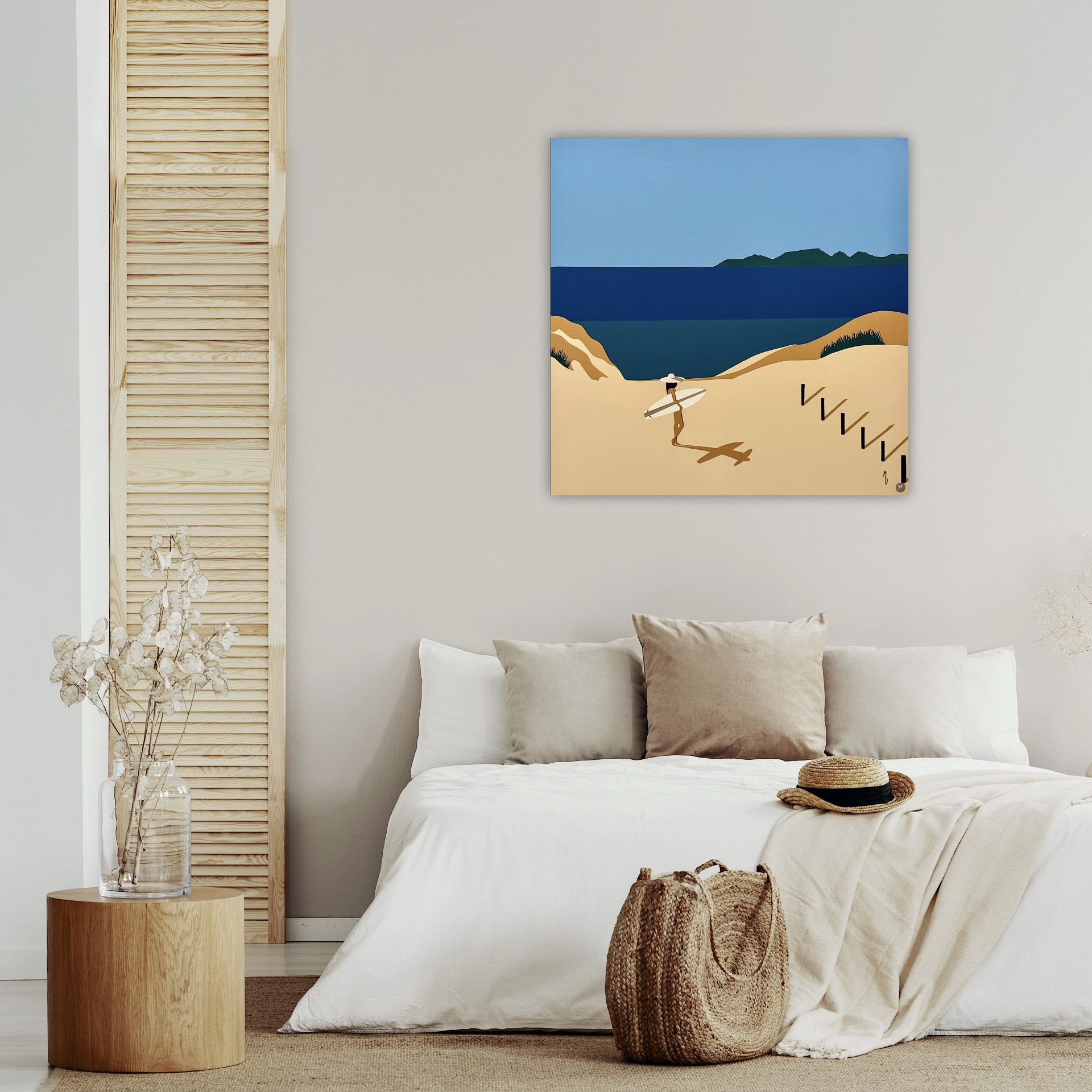 mise en situation des oeuvres de Marie Deforche présente à la Galerie l'Art des Marines Rouen. galerie d'art maritime 3