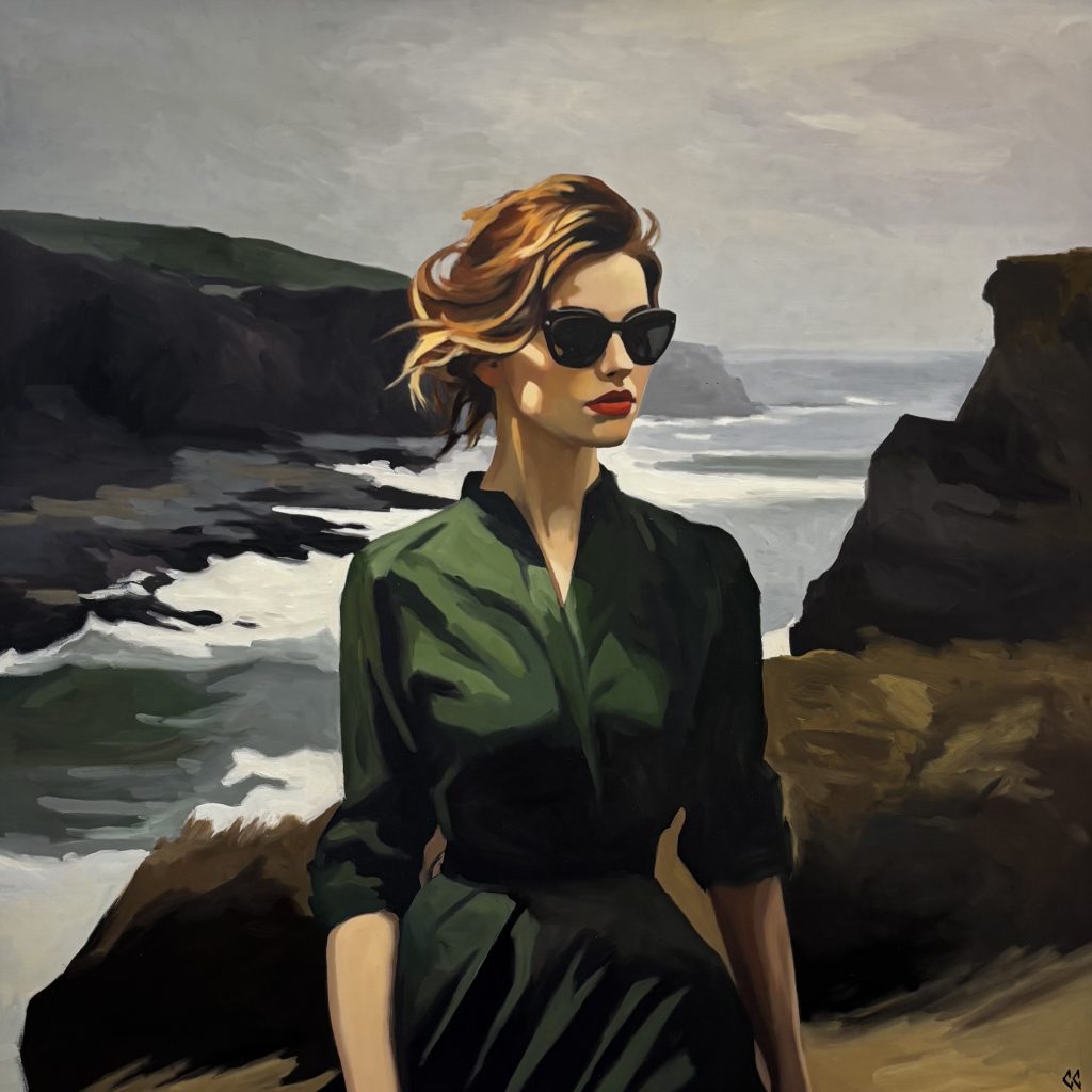 Peinture sur panneau de bois, oeuvre unique et originale de Chris Carolina