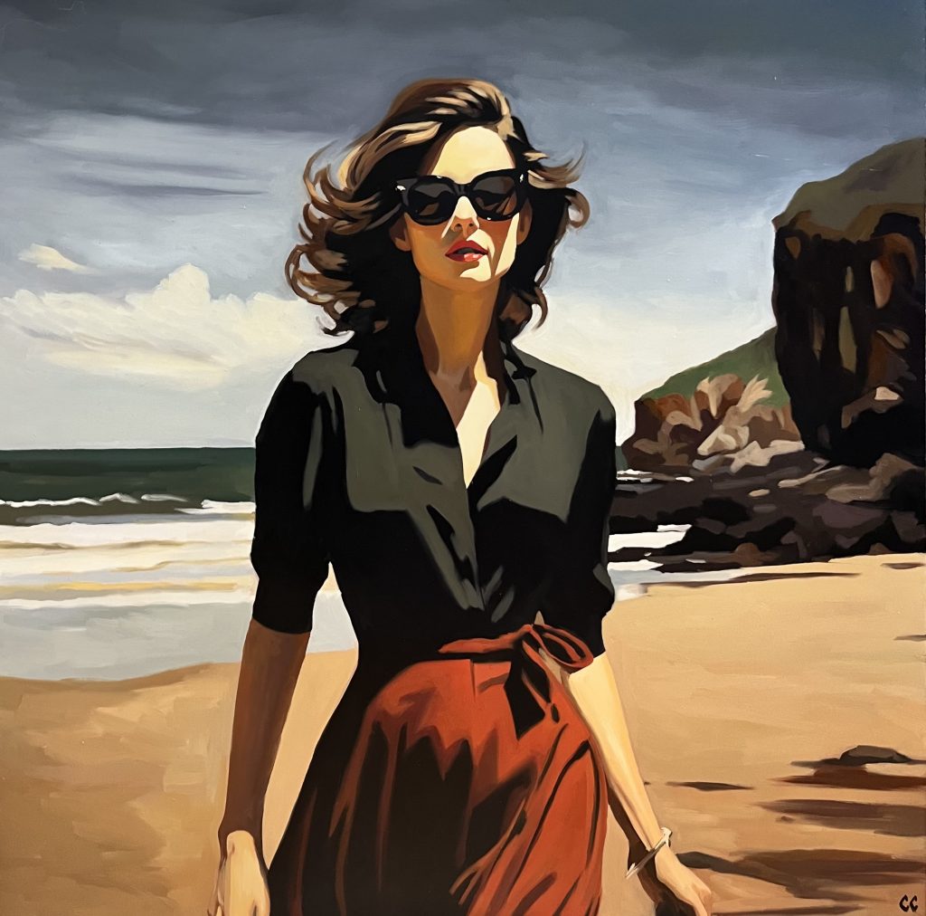 Peinture sur panneau de bois, oeuvre unique et originale de Chris Carolina