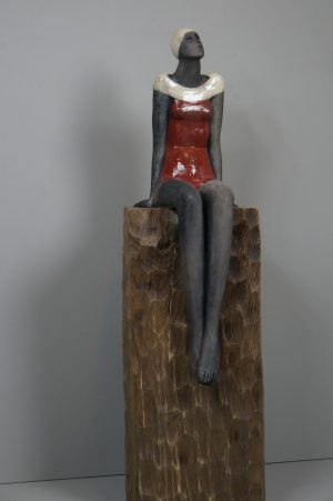 Marguerite en maillot rouge