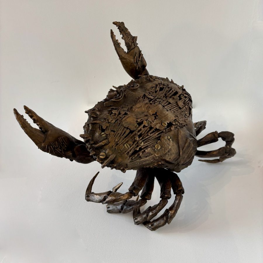 Bronze n°1/1, oeuvre unique et originale de Chesade crabe en bronze sculpture animal marin
