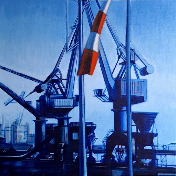 Grues manche à air, 60x60cm